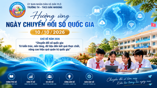 Trường TH – THCS Đăk Nhoong hưởng ứng Ngày Chuyển đổi số quốc gia 10/10/2026