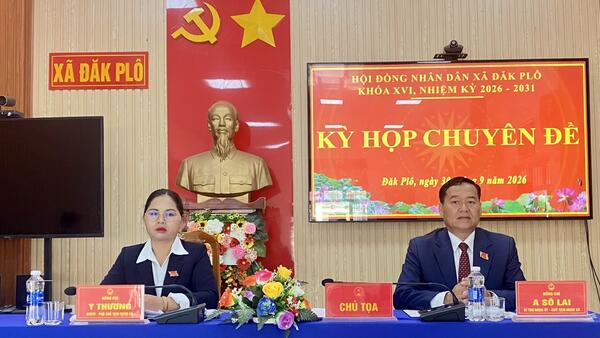 Hội đồng nhân dân xã Đăk Plô khóa XVI, nhiệm kỳ 2026 - 2031 tổ chức Kỳ họp Chuyên đề