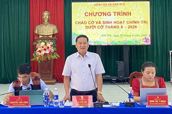 Chương trình chào cờ, sinh hoạt chính trị dưới cờ tháng 8 – 2026